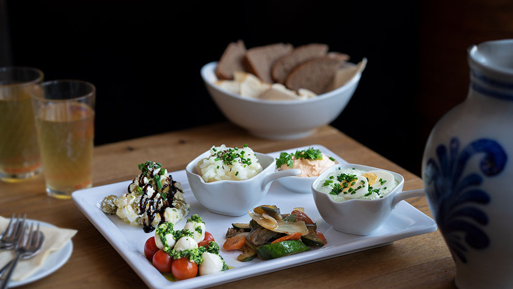 Food on the table at Depot 1899 in Frankfurt