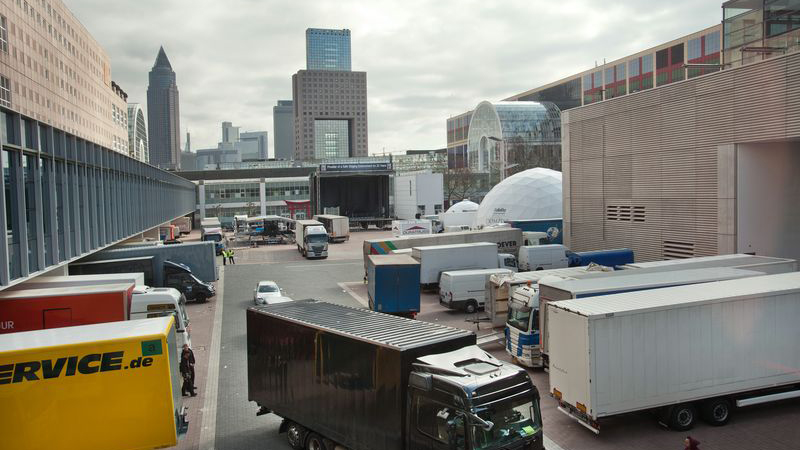 Trucks at the Frankfurt Exhibition Center