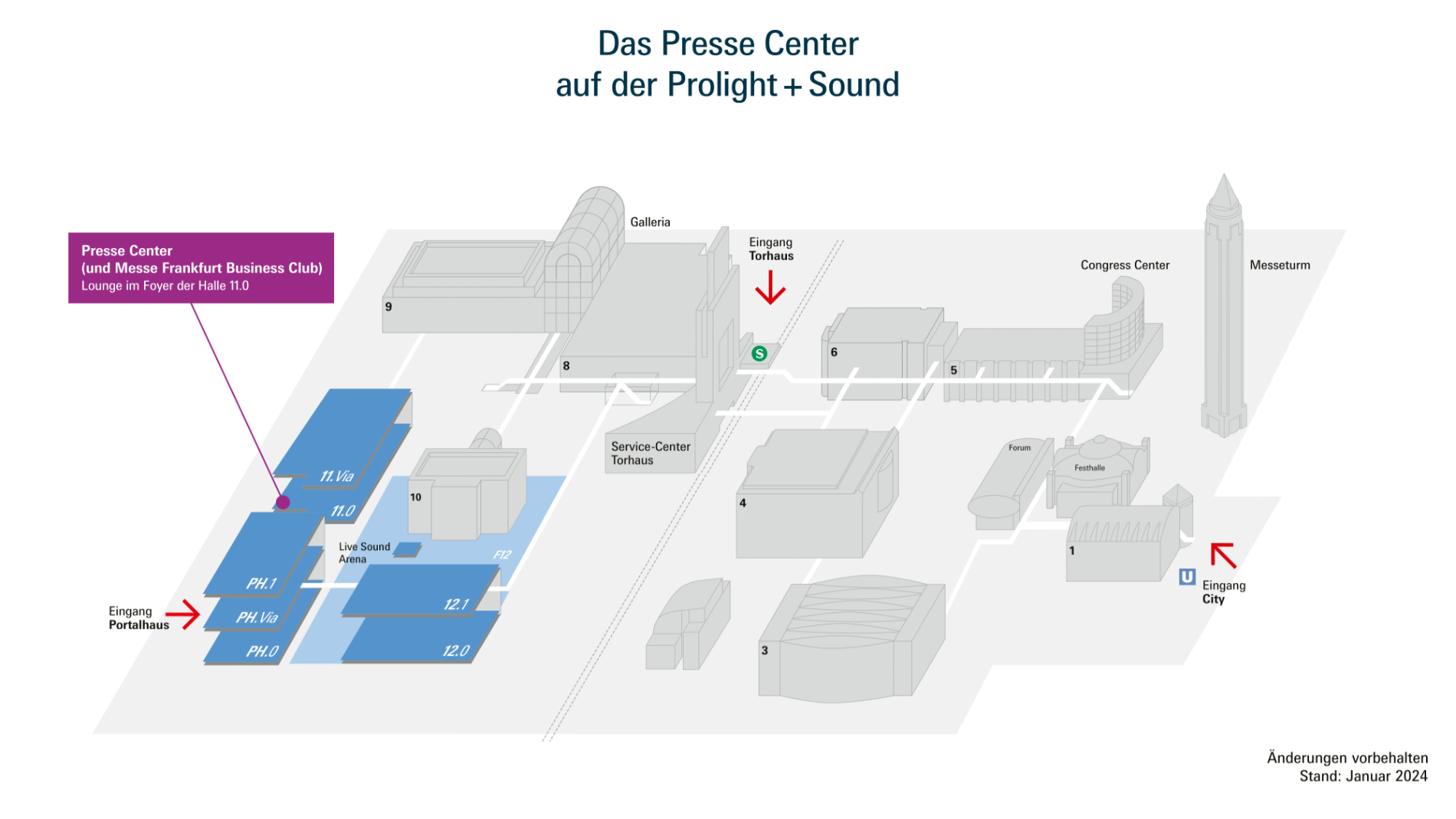 Geländeplan Presse Center