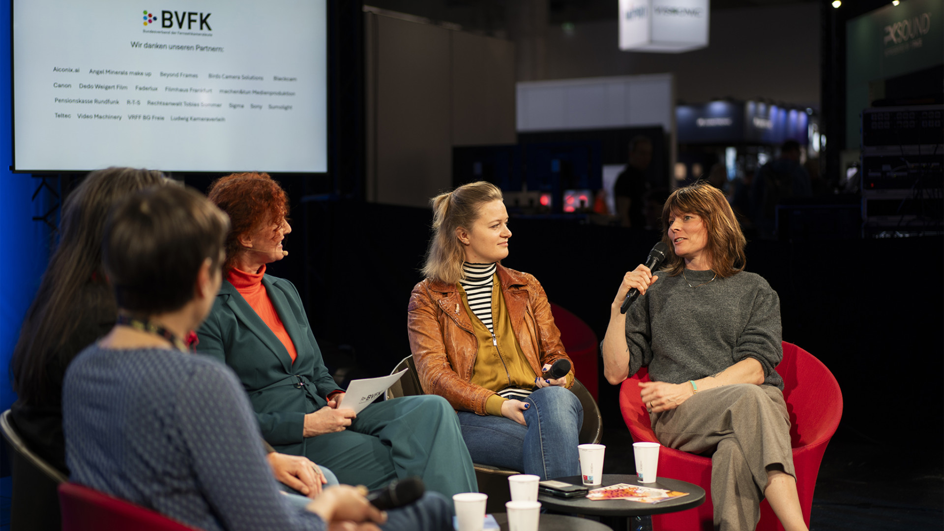 Four women at a BFVK panel discussion