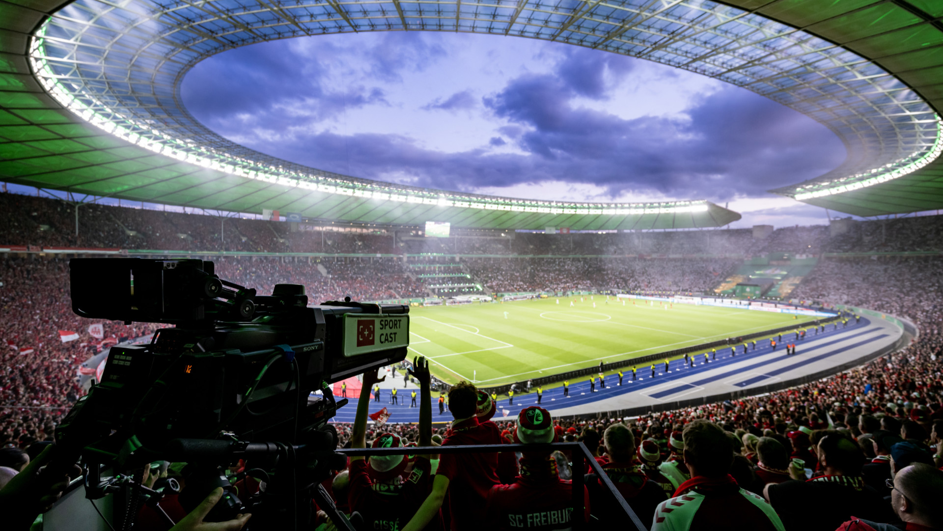 Camera use in the Bundesliga football league. Photo: Sportcast